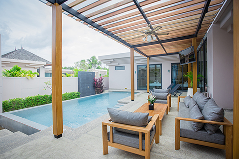 2 Bedrooms Pool Villa Phuket : Gold Chariot Private Pool Villa Phuket, Cherngtalay, Talang, Phuket,