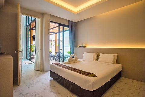 Twin Bedrooms Pool Villa Phuket : Gold Chariot Private Pool Villa Phuket, Cherngtalay, Talang, Phuket,