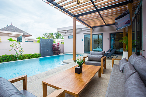 2 Bedrooms Pool Villa Phuket : Gold Chariot Private Pool Villa Phuket, Cherngtalay, Talang, Phuket,